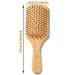 Natural Wooden Hair Brush for Hair Growth and Styling (L Square Comb)