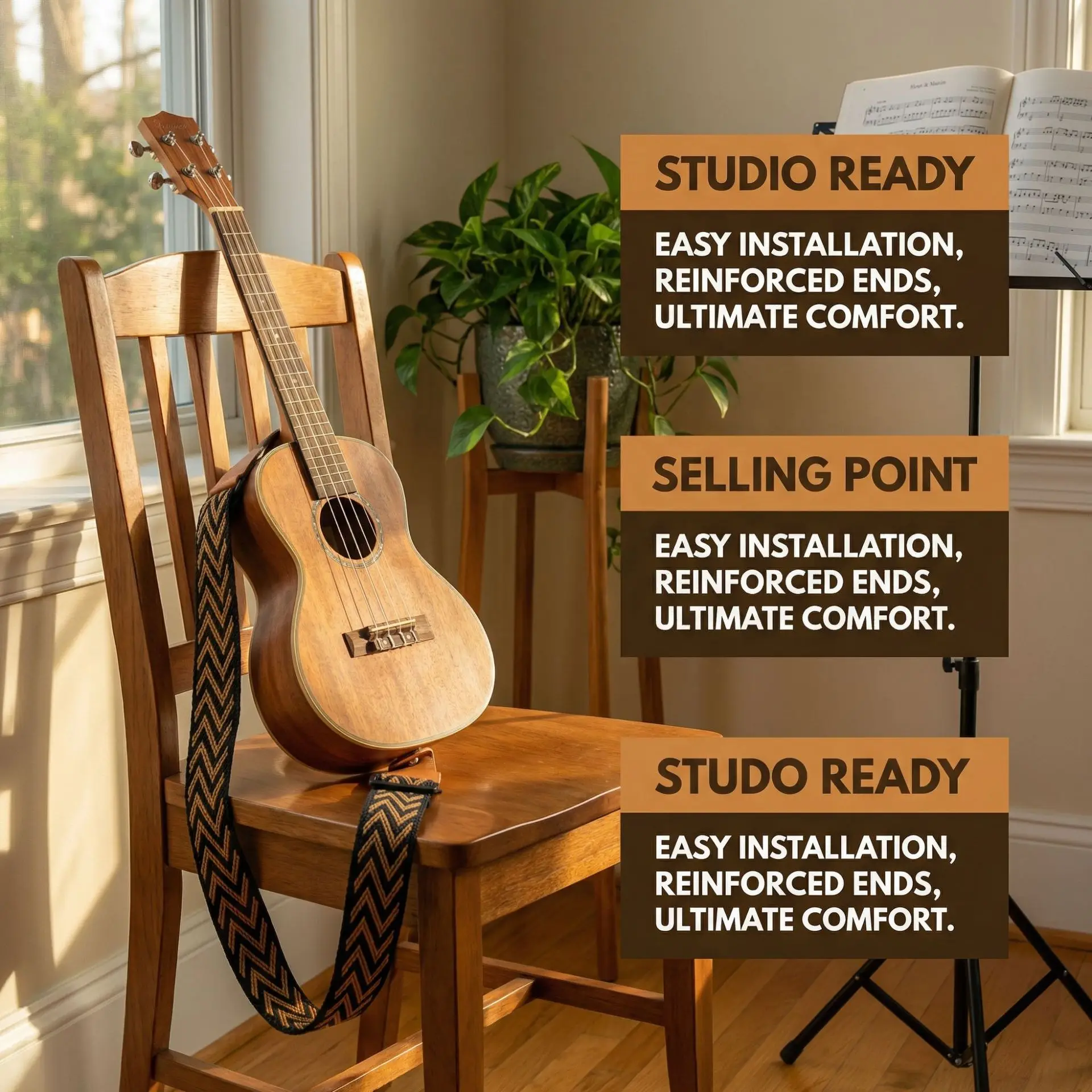 Bohemian Adjustable Ukulele and Guitar Strap