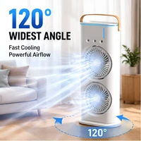 Ventilateur 3-en-1 double tête Lenovo : Climatiseur domestique, humidificateur avec veilleuse LED et réglage de l'air – Idéal pour le bureau et la maison 2