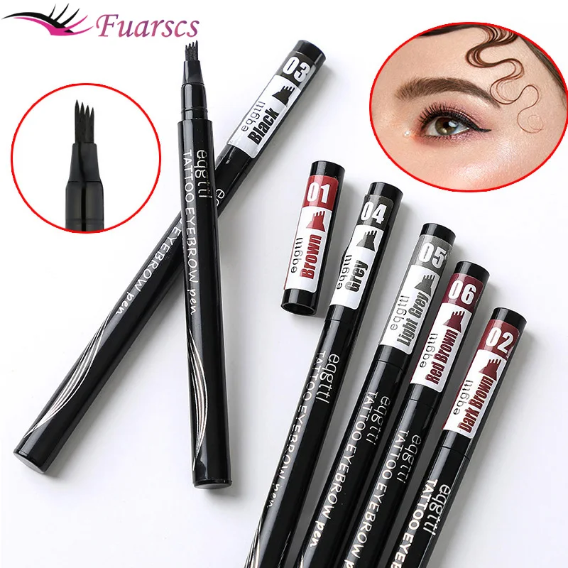 EyebloggPen-Crayon de maquillage pour les yeux, 6 couleurs naturelles, teinte des sourcils, watercoronavirus, cosmétique de beauté