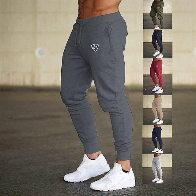 

2023 Muscle Fitness Brother Small Foot Sweatpants Men's Running Fitness Pants Men's Long Pants Small Foot Corset Pants