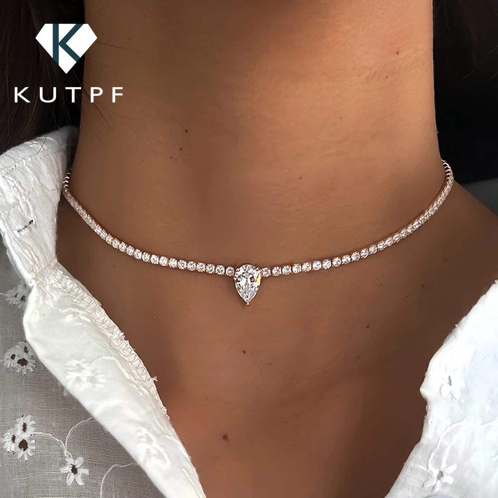 Collana Lunga Con Ciondolo A Goccia E Nappa - Placcato Argento - Stile Bohemien