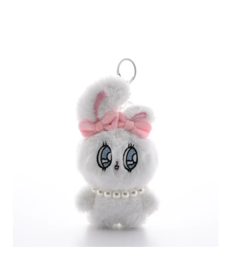 13cm kawaii große Augen Kaninchen Plüsch tier Schatz Bowknot Schlüssel bund schöne Rucksack Geldbörse Tasche Handtasche gefüllt Anhänger Geschenk – Detail 10