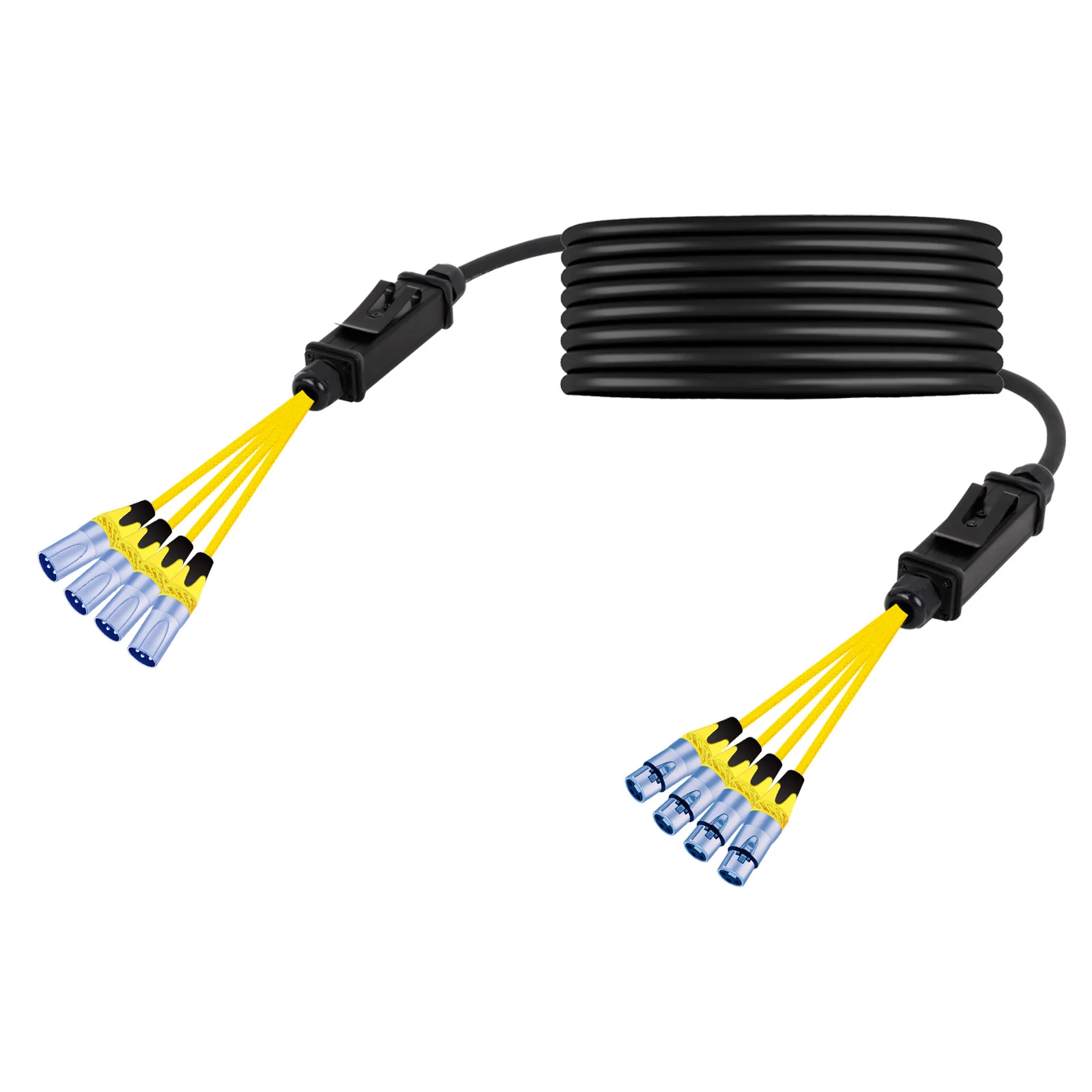 Professionelles Multimedia-3-Pins-XLR-Übertragungssignalkabel mit 4 Kanälen, Stecker auf Buchse, Verlängerung, symmetrisches Audiokabel – Detail 5