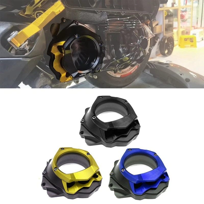 

Крышка воздухозаборника из алюминиевого сплава для мотоцикла Yamaha XMAX300 2023, защитная крышка коробки передач, крышка двигателя