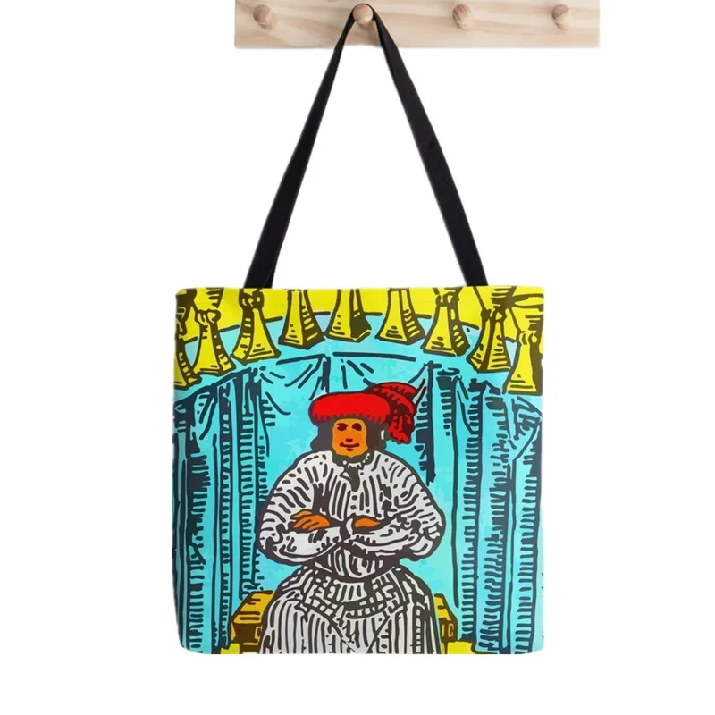 Tarot printed Tote Bag Shopper The Major Arcana women Harajuku shopper handbag girl Shoulder shopping bag Lady Canvas Bag shopping bag tote bags canvas bag canvas bags