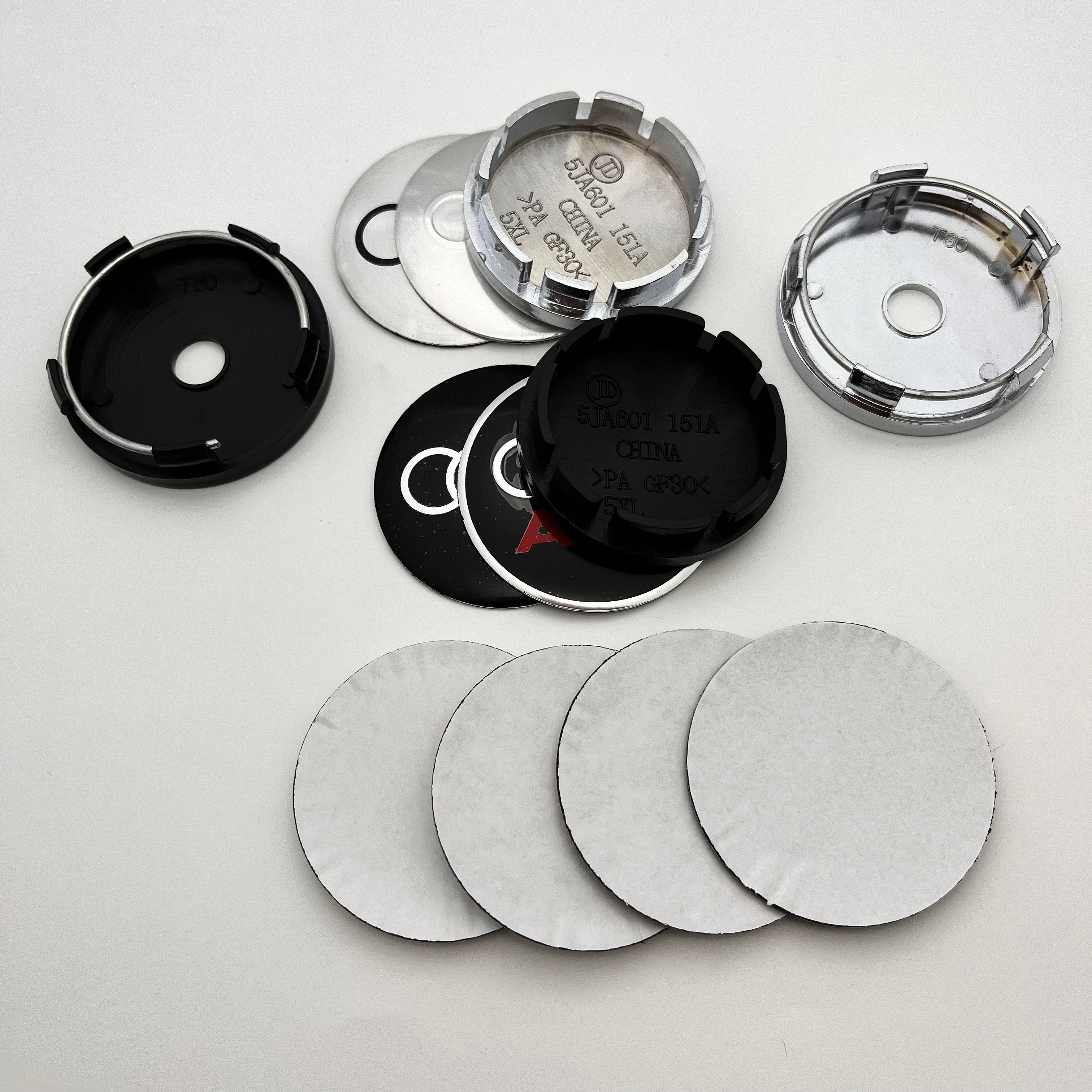 

4 шт., автомобильные колпачки-эмблемы для A3, A4, A5, A6, A7, Q3, Q4, Q5, Q7, RS, RS3, RS4, RS5