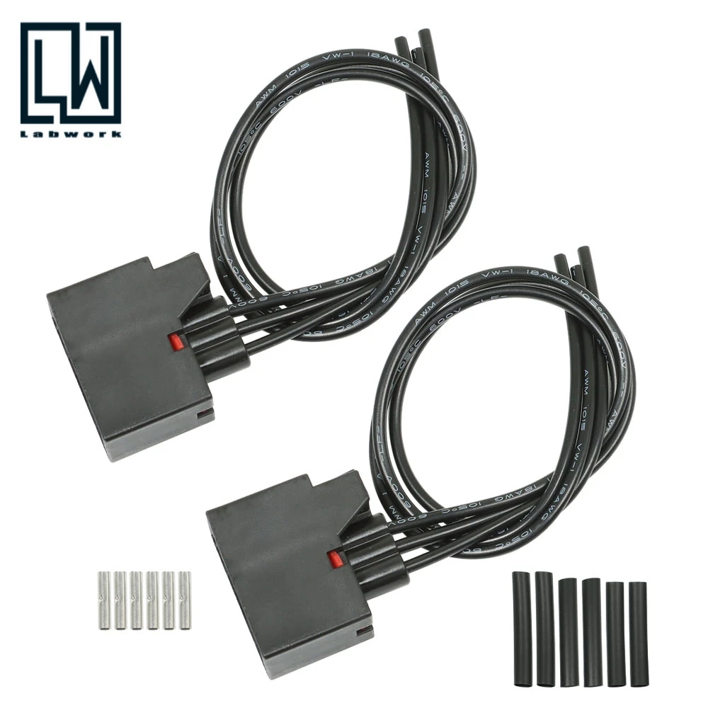 

2X Front Turn Signal Light Connector Plug Harness For Jeep Wrangler JK 2007-2018