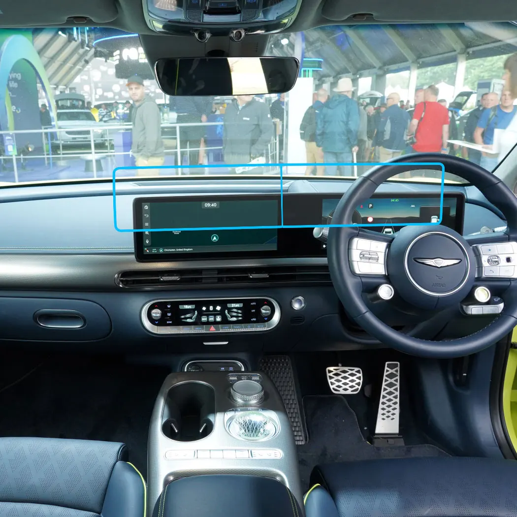 

2pcs For Genesis GV60 2023 Car GPS navigation Protective film LCD screen PET film Screen protector Anti-scratch film fitting