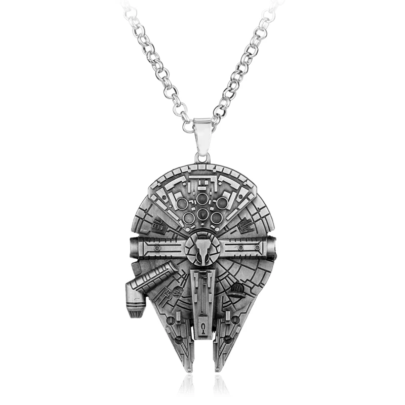 Film Star Wars Astronave Millennium Falcon Collana Tecnologia Astronave Ciondolo Collo Catena Fan Gioielli Regalo