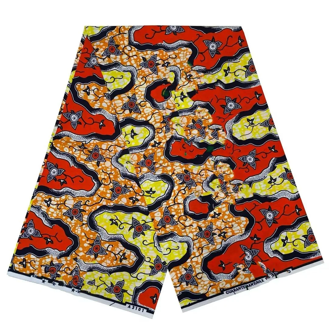 New Style Supe-V hollande African Fabrics Nigerian Wax Print High Quality African Wax Fabrics For Patchwor T8