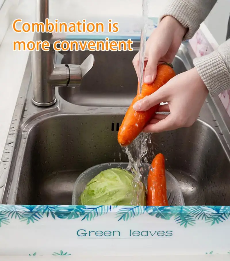 Kitchen Splatter Screen Kitchen Splash Guard Anti-Water Board Sink Splash Guard