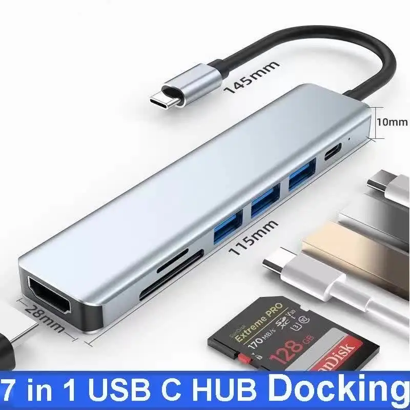 Разветвитель USB C-концентратора типа C для док-станции HD Thunderbolt 3 адаптер с