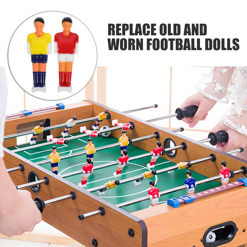 4 Pcs Small Foosball Players Football Robot Figures Toys Table Soccer Player Replacement Accessories Supplies Game Tabletop