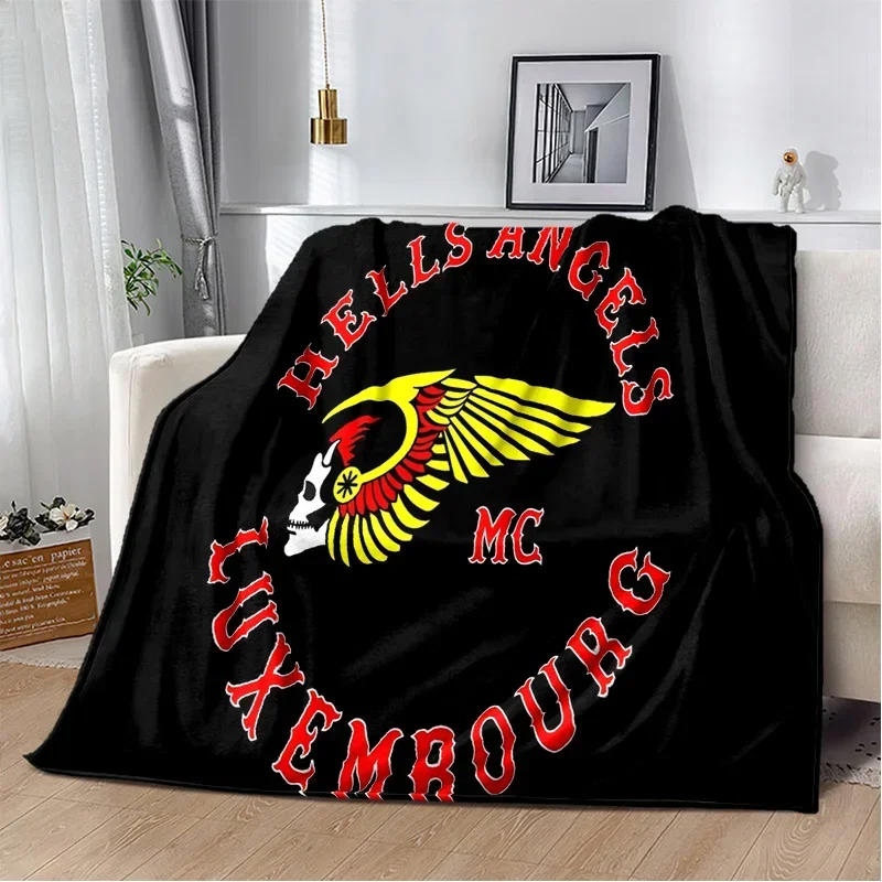 Napakalambot Hells Angels MC 사인 담요, 부드러운 던지기 담요, 가정 침실 침대 소파, 피크닉 여행 사무실 커버 담요