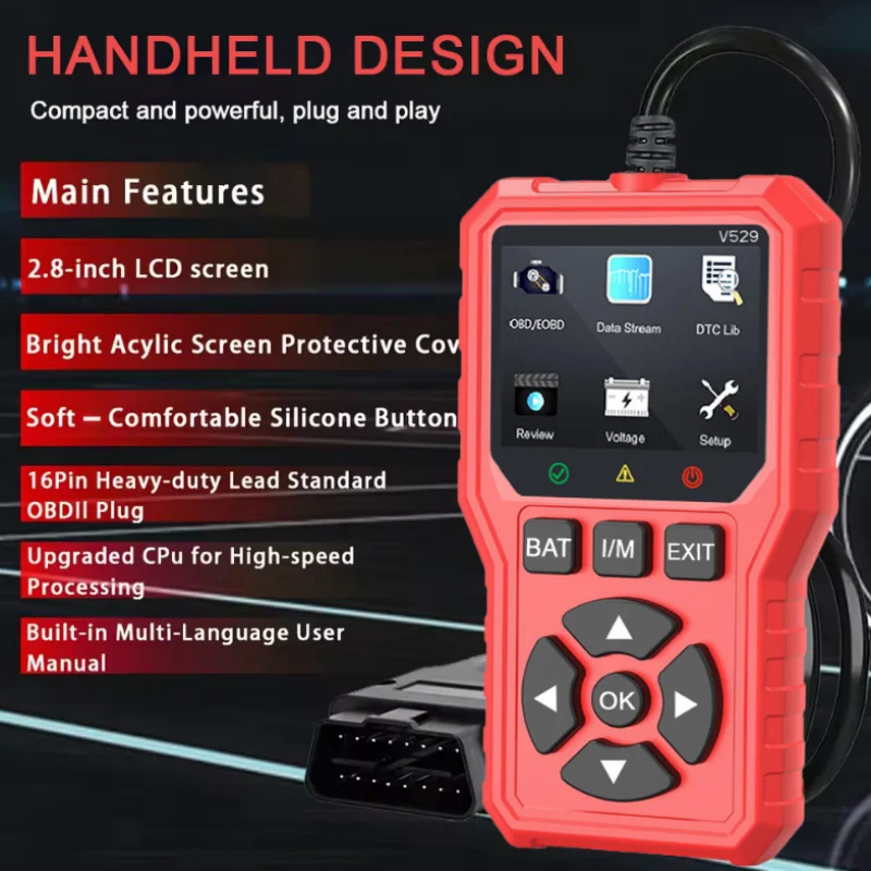 Car Obd2 Scanner Diagnostic Tool Code Reader Engine Fault Code Reader Scanner