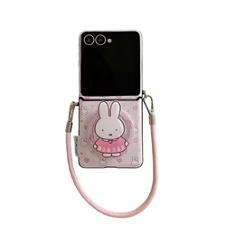 New Fashion Pink Heart Miffy Phone Case - Cute and Stylish Protective Cover - Galaxy Z Flip5 (AS1837 - 1)