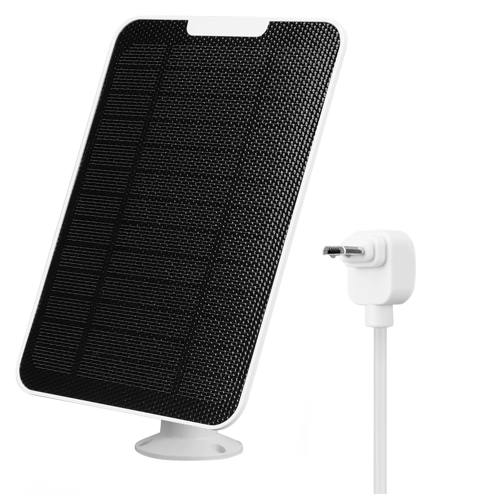 Arlo 에센셜 스포트라이트 XL 스포트라이트용 태양 전지 패널 충전기, 마이크로 USB 충전 케이블, 5W, 9.8ft, 1/3 개