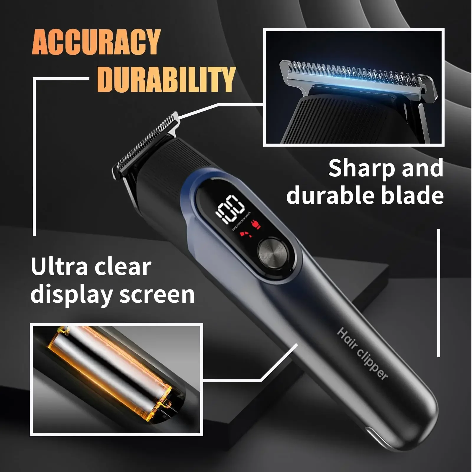 Hair Clippers for Men Professional 5 in 1 Cord/Cordless Beard Nose Ear Body Grooming Kit Hair Clipper Trimmer with Smart Charge 5