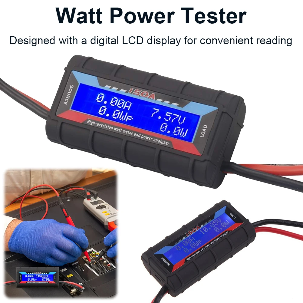 150A RC Battery Voltage Amp Meter Backlight LCD High Precision Current Power Analyzer Digital High-Precision Amp Watt Meter
