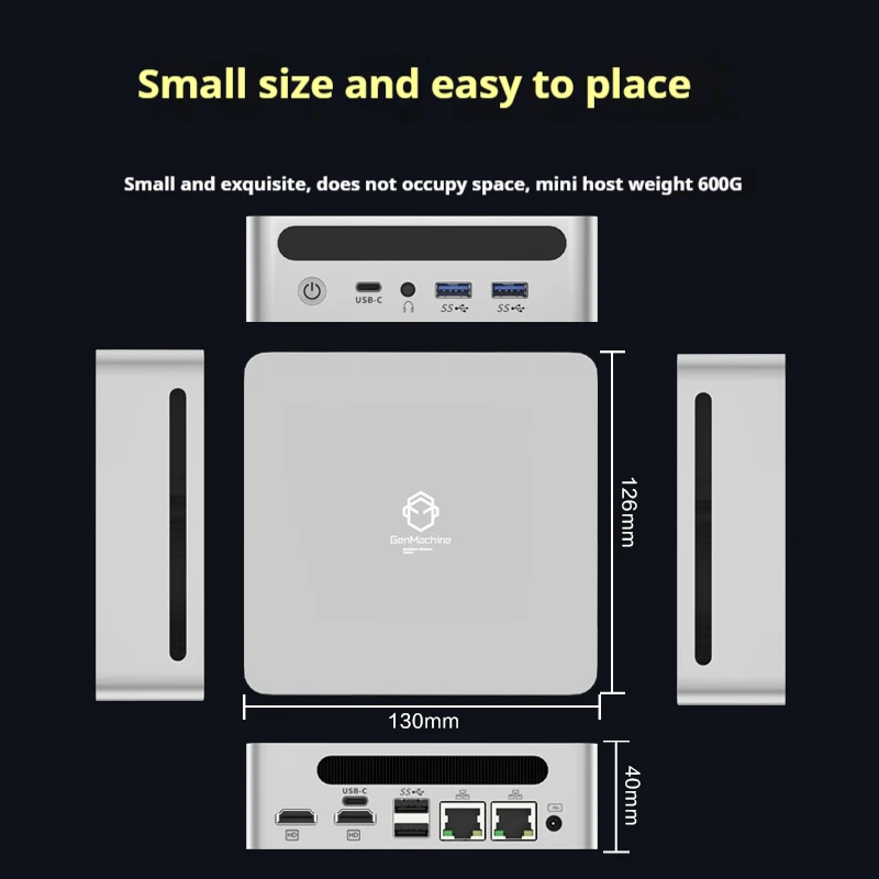 Genmachine Mini PC 7735HS LPDDR5 32G 6400Mhz Windows 11 Ryzen WiFi 6 Gaming PC Display Diy Gaming Computer Gamer Pc Pc Gamer 2