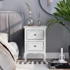 White Nightstand Set of 2, Nightstands with 2 Drawers, Bed Side Table/Night Stand, Small Nightstand for Bedroom 2