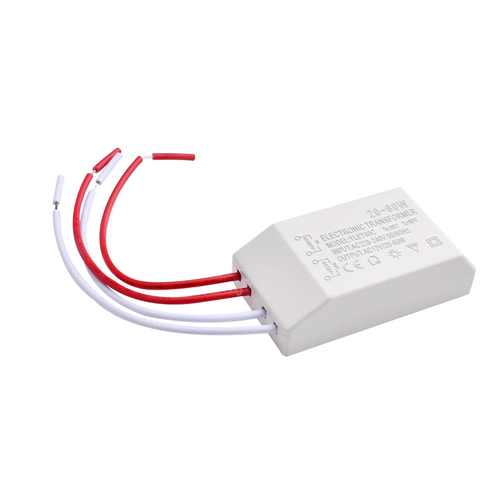Power Supply AC 220V To AC 12V 20W-60W Halogen Light LED Driver Power Supply Electronic Transformer For Lamps Home Outdoor Tools