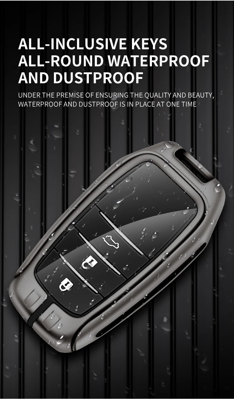 Custodia per chiave a distanza per auto in lega di zinco Shell per Toyota RAV4 Corolla Hilux Fortuner Land Cruiser 200 Camry Sienna Previa Protector - Sea309b85ff50432a9bcadce344159e4dZ