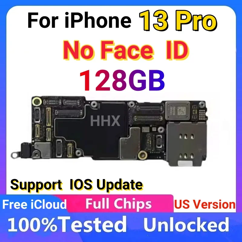 13Mini-128G sans visage-Carte mère d'origine pour iPhone 13, sans Face