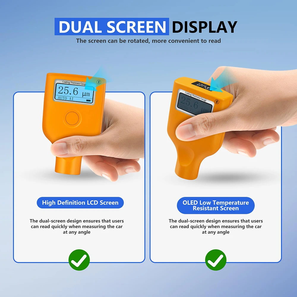 LS236 Magnetic Car Paint Film Inspection Coating Thickness Gauge Tester Meter Mesurement Instruments Measuring Device