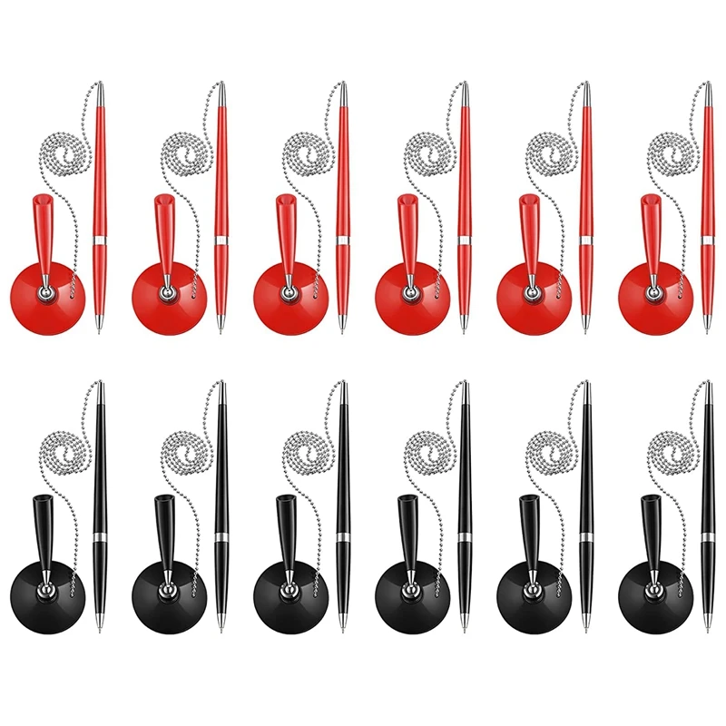 

6 шт. безопасная ручка с клейкой цепочкой и держателем для ручки безопасности, Настольная ручка с шариковой цепочкой, чернила для приема