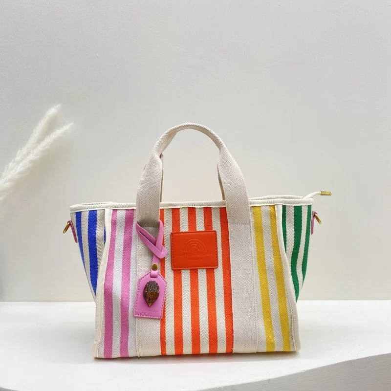 Kurt Geiger Canvas Tote Bag Large Capacity Handbag Luxury Designer Brands Bags Women's Shoulder Bag Fashion Trend Purse 2024 New