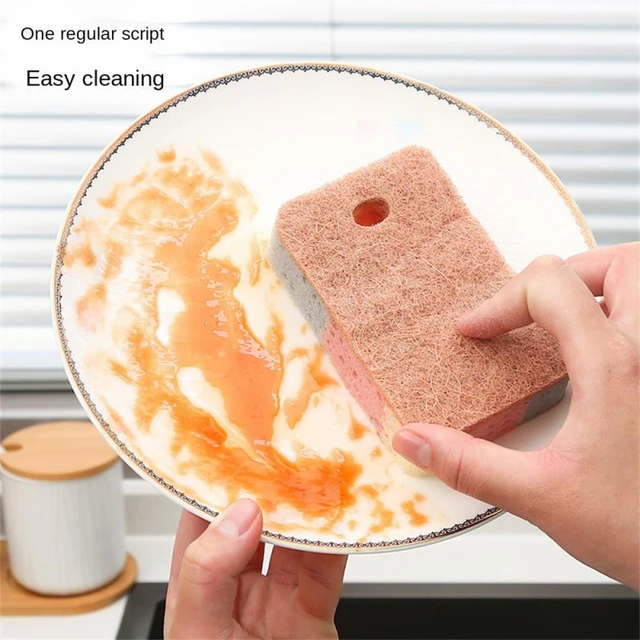 Kitchen Scrub Sponges Double Sided Sponge Scrubber Sponge for Pot Bowl  Dishwashing Scouring Pad Dish Cloth Kitchen Cleaning Tool - AliExpress