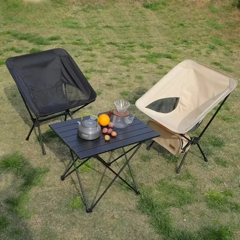 Portable Folding Camping Chair Aluminum Alloy With Storage Bag
