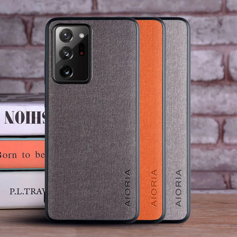 Luxury Textile Leather Skin Soft Cover Case - Premium Coque Design