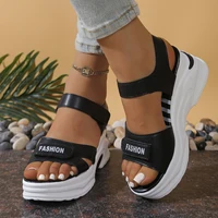 Nouvelles sandales compensées à plateforme pour femmes, chaussures d'été confortables, légères et décontractées à scratch pour la plage, Zapatos De Mujer 5
