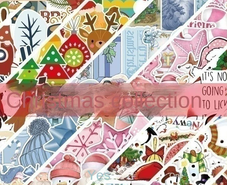 50/100pcs Halloween Christmas Cartoon Graffiti Stickers Holiday Party Phone Laptop Diy Waterproof Helmet Decoration Stickers 10 30 50pcs christmas doodle stickers diy bike travel luggage guitar laptop waterproof cool graffiti sticker decals kid toys