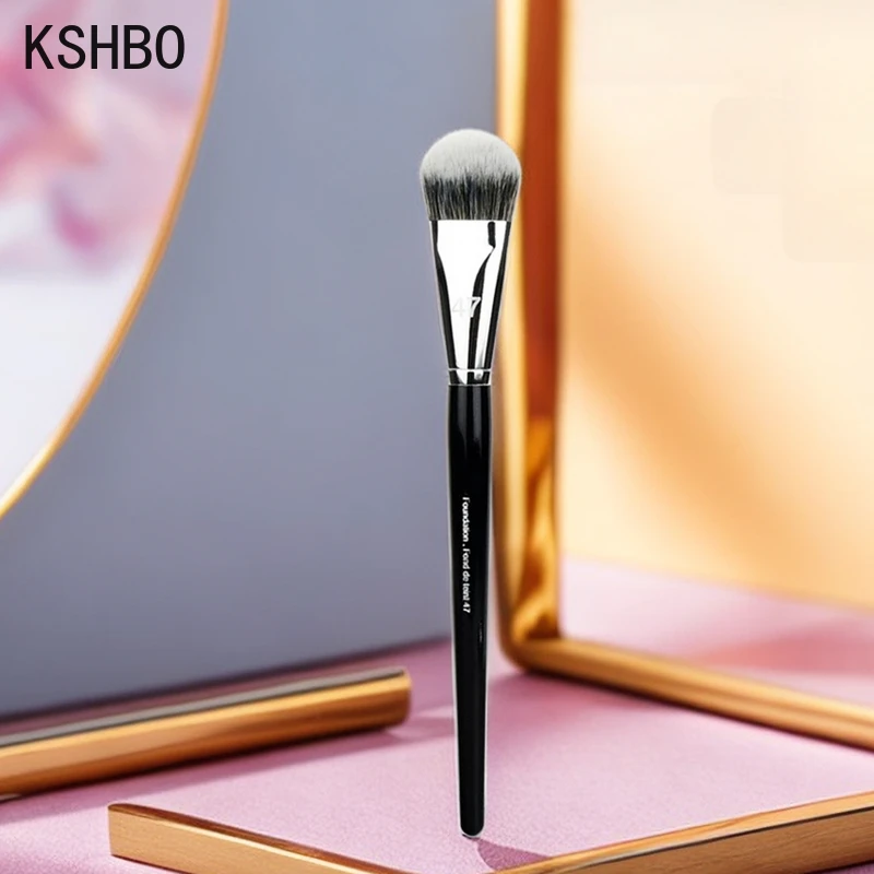 KSHBO Foundation Brush 47 Broom Head Liquid Foundation Shadow Repairing Brushes Women Face Base Makeup Beauty Professional Tools 1 KSHBO Foundation Brush 47 Broom Head Liquid Foundation Shadow Repairing Brushes Women Face Base Makeup Beauty Professional Tools 1