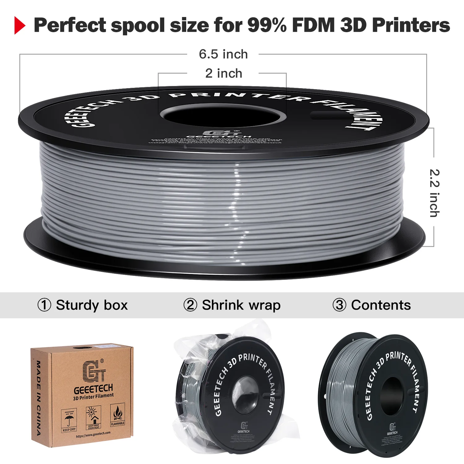 Flexible TPU 3D Printing Filament - 1KG Spool - 1.75mm Diameter - Fast International Shipping