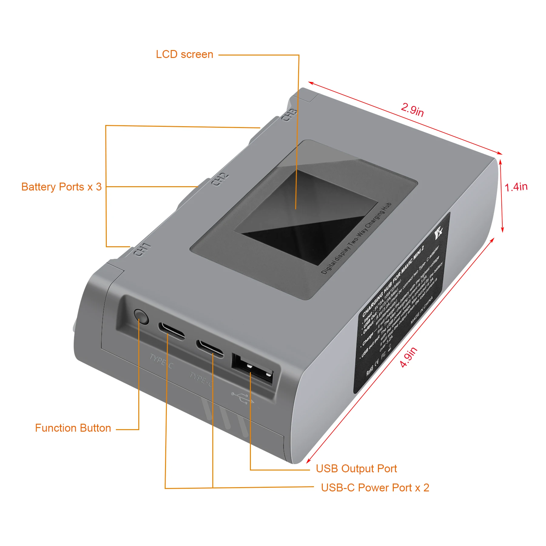 usb charging cable for hair clippers for DJI Mavic Mini 2 Battery Charger Manager Mini SE Two-Way Display Charging Hub Butler Batteries Power Bank Drone Accessories 240v lithium battery charger