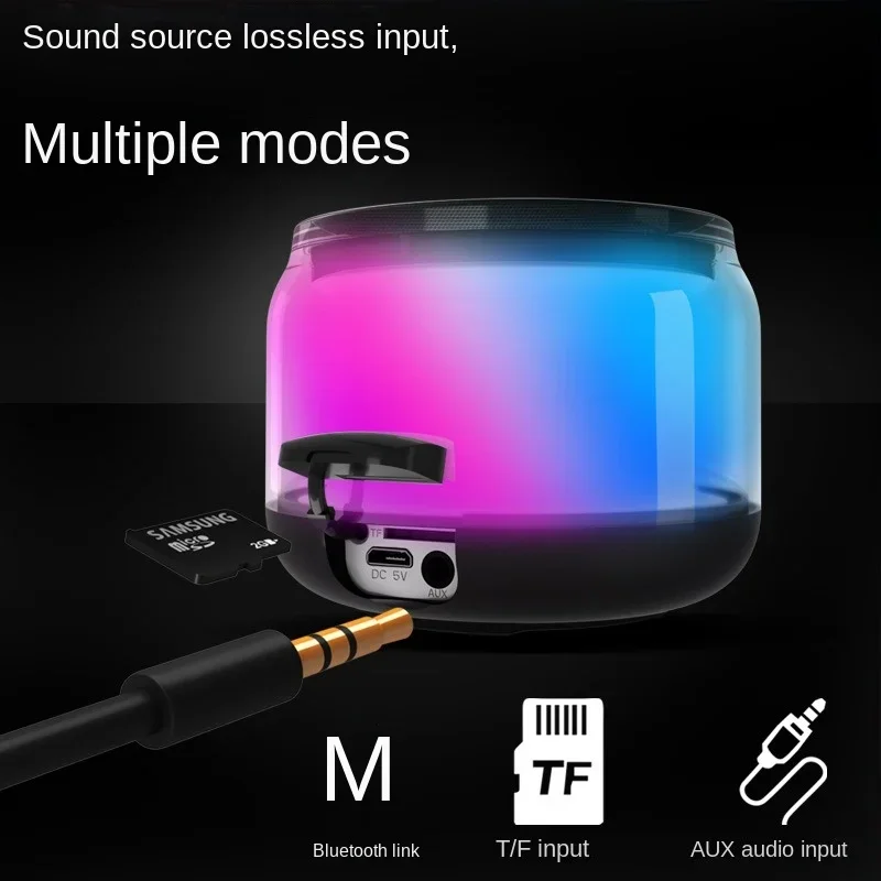 Mini Portable Speaker K3 Plus RGB Light Wireless Bluetooth Hifi Bass Speakers Outdoor Subwoofer Player Mp4 Player Bluetooth