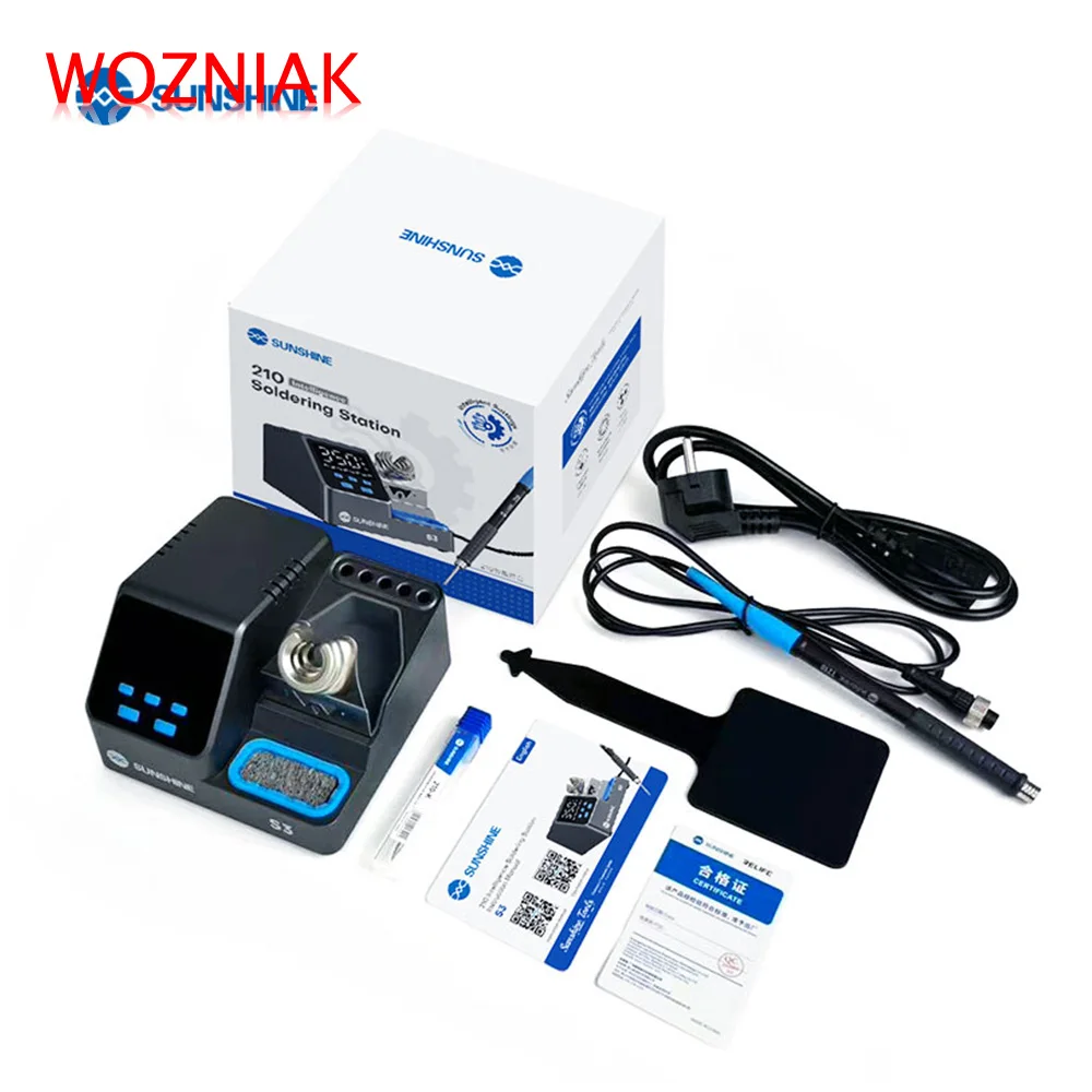 محطة لحام SUNSHINE S3 210 الذكية، تتميز بتسخين سريع ومقبض C210 متعدد الاستخدامات، بالإضافة إلى وضع السكون الذكي، مما يجعلها مثالية...