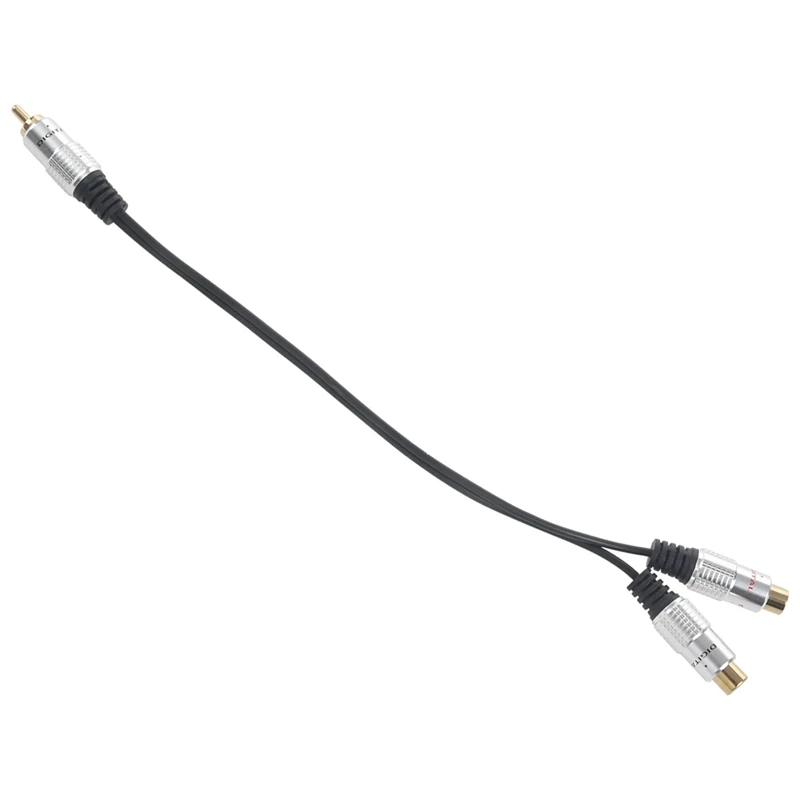 3X Metal RCA Female To Dual 2-RCA Male Gold Plated Adapter, Stereo Splitter Y Audio Cable(RCA F-2 RCA M)
