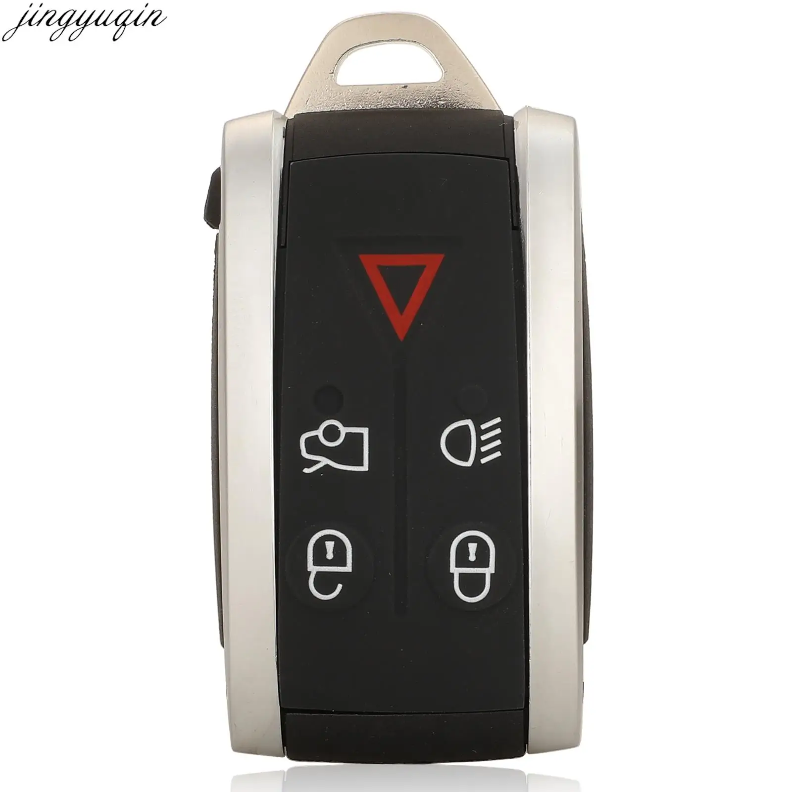 Jingyuqin For Jaguar X XF JF XJ XE XJL F-PACE XK XKR 5 Buttons Smart Keyless Entry Remote Car Key Case Fob Shell Insert Blade ​3 4 buttons car key shell fob remote control case keyless entry for ford escape exursion explorer mercury key replacement cover