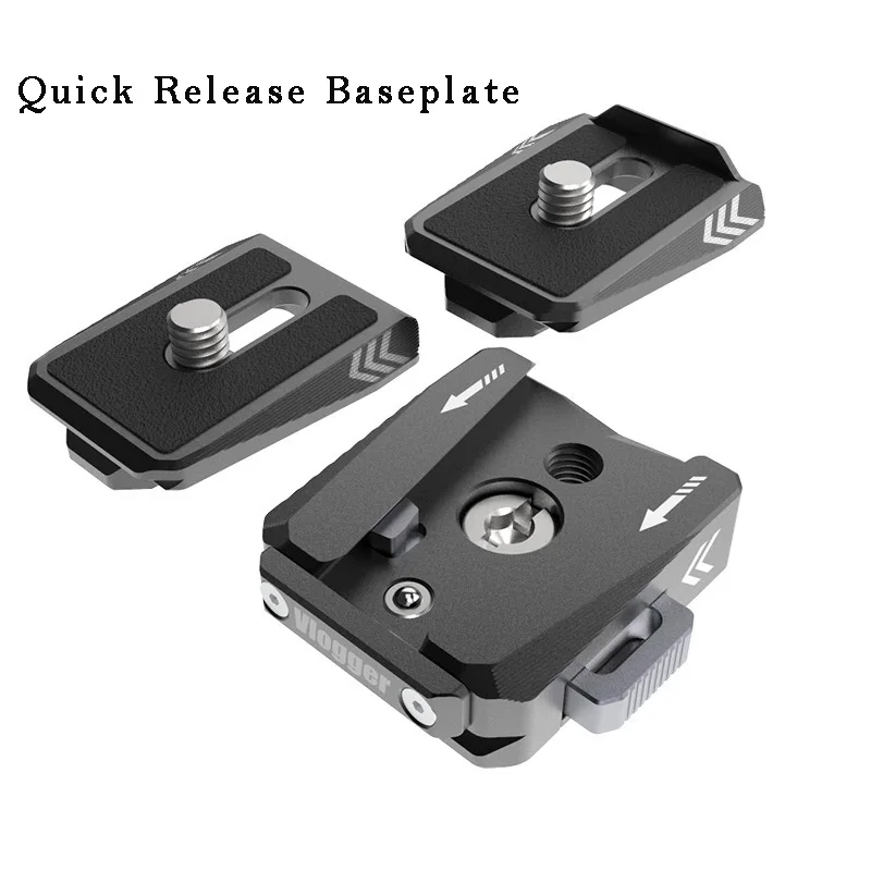 Vlogger Quick Release Quick Lock Baseplate for Cameras Tripod Stand