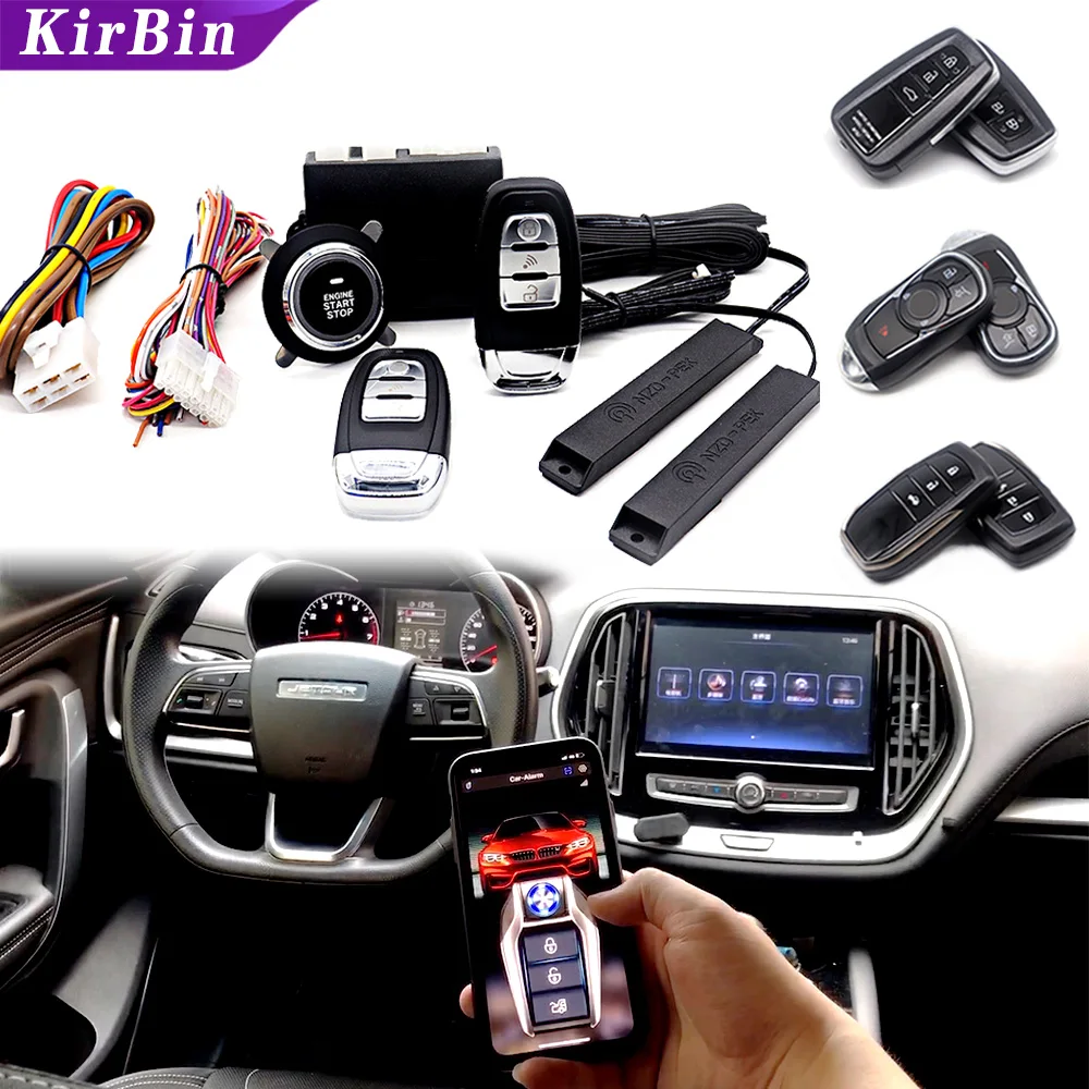 Allarme Auto Con Pulsante Di Avvio Automatico Arresto Avvio Automatico Sistema Di Accesso Senza Chiave Kit Di Avvio Remoto Chiave Intelligente Accesso