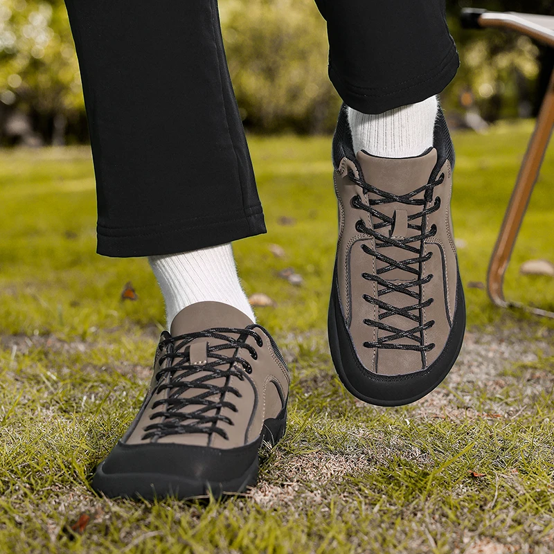 2026 New Men's Wide Width Shoes Minimalist Barefoot Sneakers Hiking Zero Drop Running Shoes Outdoor Wide Toe Non-Slip Sneakers 6