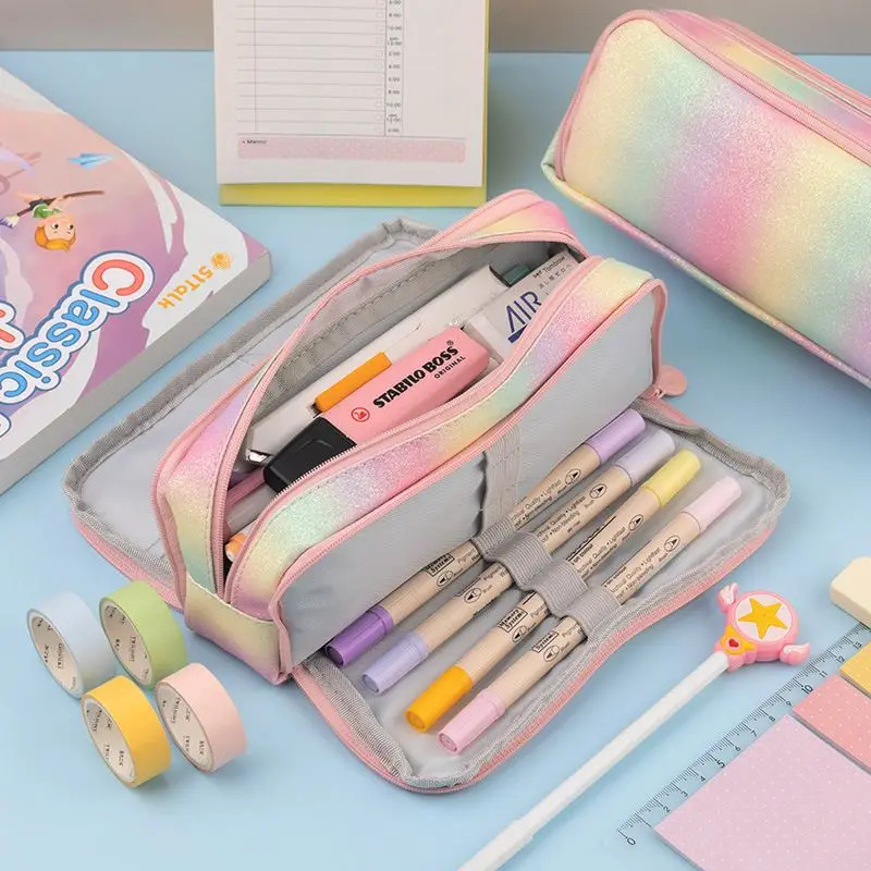 

Multi-function Creative Pencil Bags Large Capacity Multi-layer Stationery Box for Kids Birthday Gift Office School Supplies