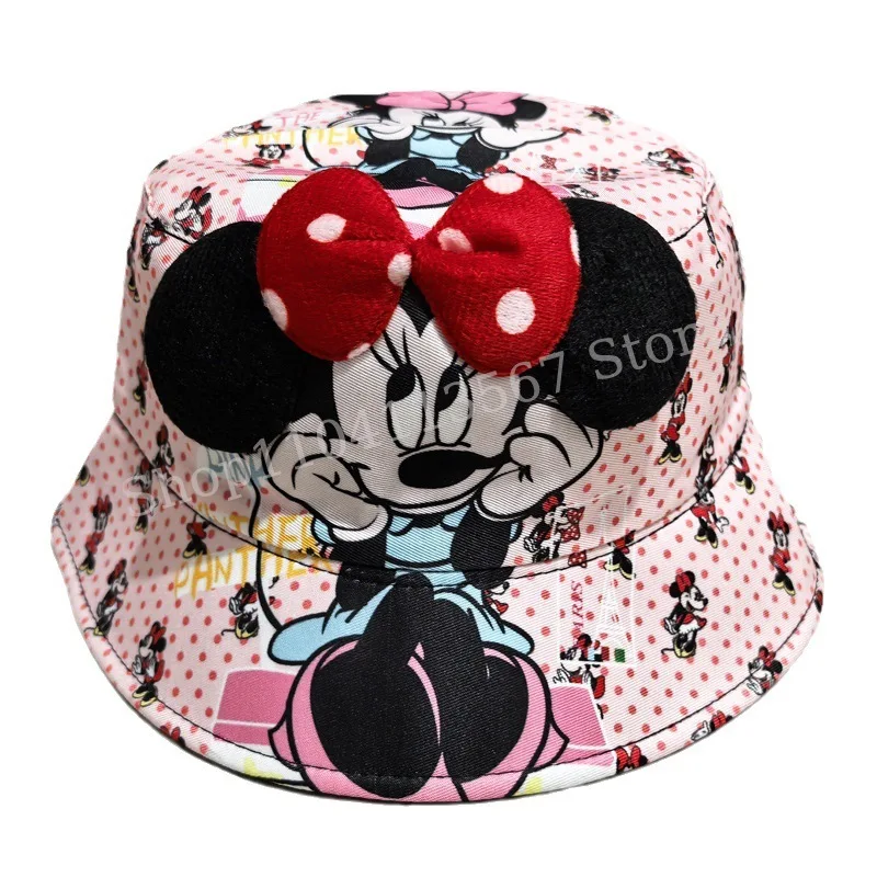 Chapeau Bob Enfant Minnie Mouse Rose à Pois - Protection Solaire