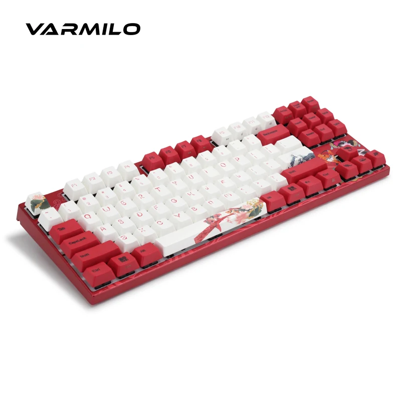 

Varmilo Koi 87key Wired Mechanical Keyboard EC V2 Switch White Backlight Gaming office Keyboard